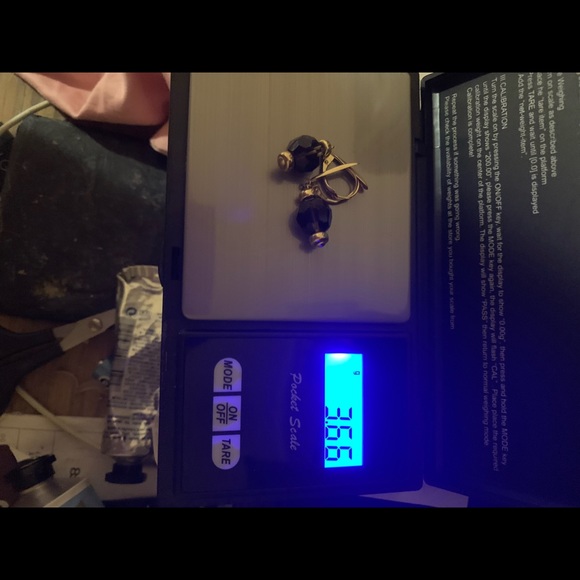 14k Set Smokey topaz Necklace & leverback earrings  estate piece - Picture 5 of 10